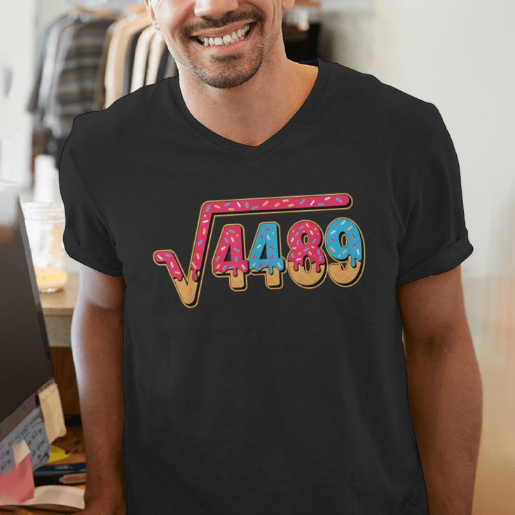 67 Ice Cream Drip Meme Math Teacher School Square Root 4489 Men's V-Neck T-Shirt, funny gift