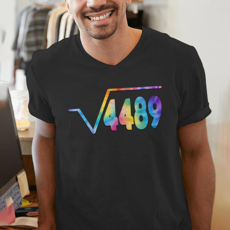 67 Meme Square Root 4489 Slang Math Teacher Tie Dye Men's V-Neck T-Shirt, funny gift 67 Meme Square Root 4489 Slang Math Teacher Tie Dye Men's V-Neck T-Shirt, funny gift