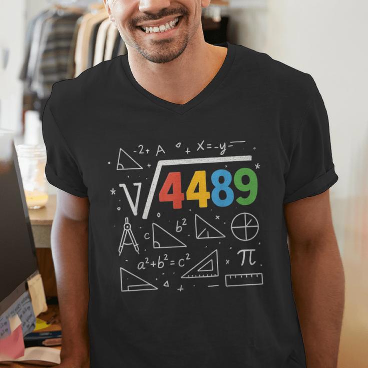 67 Meme Square Root 4489 Slang Six Seven Math Teacher Men's V-Neck T-Shirt, funny gift 67 Meme Square Root 4489 Slang Six Seven Math Teacher Men's V-Neck T-Shirt, funny gift