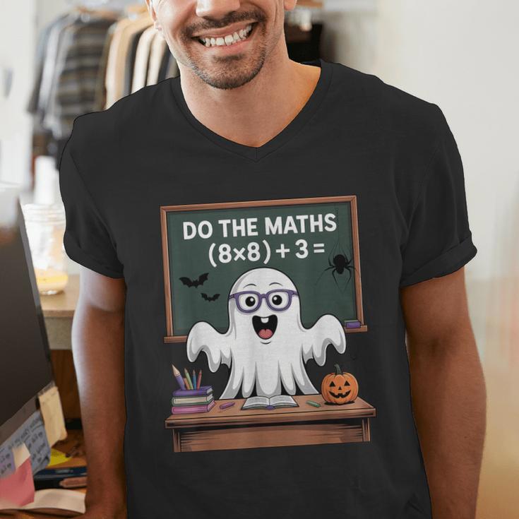 67 Teacher Halloween Ghost Six Seven Meme Do The Maths Men's V-Neck T-Shirt, funny gift 67 Teacher Halloween Ghost Six Seven Meme Do The Maths Men's V-Neck T-Shirt, funny gift