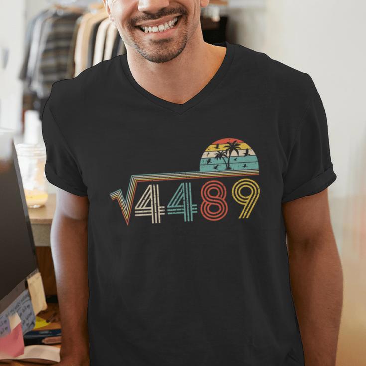 67 Vintage Meme Square Root 4489 Slang Math Teacher Men's V-Neck T-Shirt, funny gift