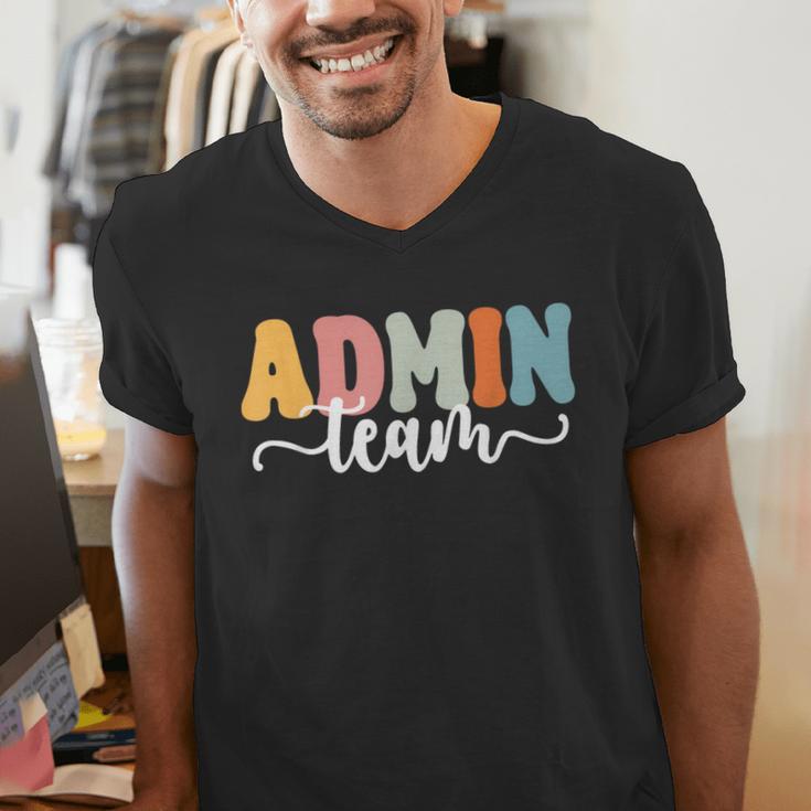 Admin Team Back To School Teachers Students Admin Squad Men's V-Neck T-Shirt, funny gift