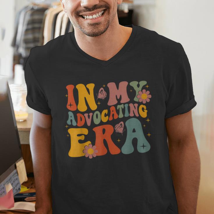 In My Advocating Era Advocate Autism Awareness Sped Teacher Men Women Kids Men's V-Neck T-Shirt, funny gift