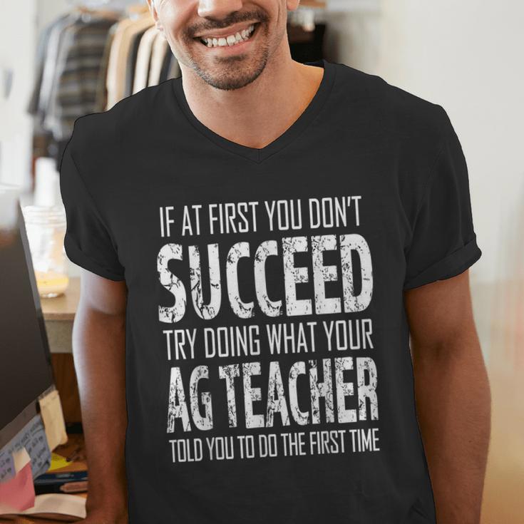 AG Teacher Shirt If At First You Don't Succeed Agriculture Men's V-Neck T-Shirt, funny gift AG Teacher Shirt If At First You Don't Succeed Agriculture Men's V-Neck T-Shirt, funny gift