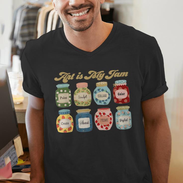Art Is My Jam Art Teacher Specials Team Steam Teacher Men's V-Neck T-Shirt, funny gift Art Is My Jam Art Teacher Specials Team Steam Teacher Men's V-Neck T-Shirt, funny gift