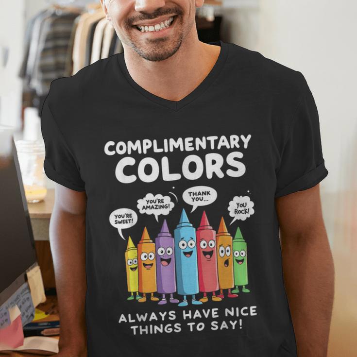 Art Teacher COMPLIMENTARY Colors Always Have Things To Say Men's V-Neck T-Shirt, funny gift Art Teacher COMPLIMENTARY Colors Always Have Things To Say Men's V-Neck T-Shirt, funny gift