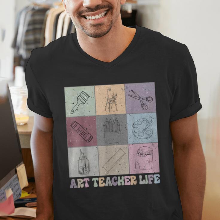 Art Teacher Life Retro Groovy Teaching Future Artists Men's V-Neck T-Shirt, Future Teacher Shirts, Groovy Teacher Shirts, funny gift Art Teacher Life Retro Groovy Teaching Future Artists Men's V-Neck T-Shirt, Future Teacher Shirts, Groovy Teacher Shirts, funny gift