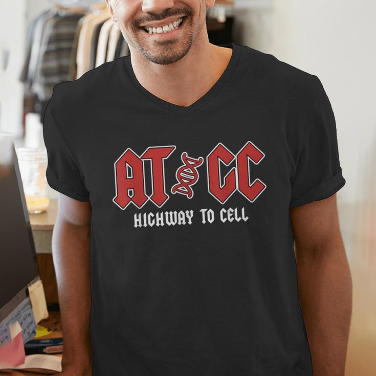 ATGC Teacher Student Biology Men's V-Neck T-Shirt, funny gift ATGC Teacher Student Biology Men's V-Neck T-Shirt, funny gift