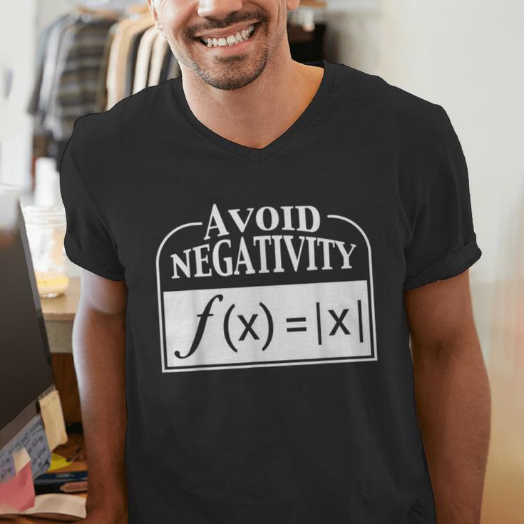 Avoid Negativity Math Teacher Men's V-Neck T-Shirt, funny gift