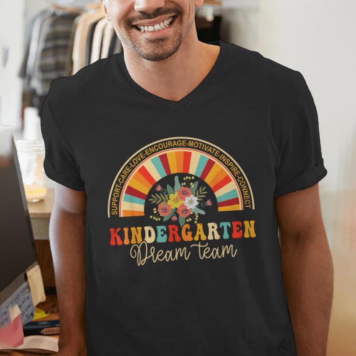 Back To School Kindergarten Dream Team Teacher Love Floral Men's V-Neck T-Shirt, funny gift Back To School Kindergarten Dream Team Teacher Love Floral Men's V-Neck T-Shirt, funny gift