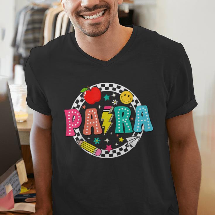 Back To School Para For Men Women Teacher Men's V-Neck T-Shirt, funny gift Back To School Para For Men Women Teacher Men's V-Neck T-Shirt, funny gift