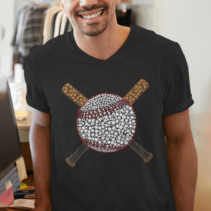 Baseball Happy Dot Day Shirts For Kids Men Women Teacher Men's V-Neck T-Shirt, funny gift