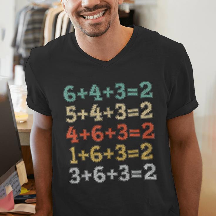 Baseball Math Sports Double Play Teacher School 2022 Men's V-Neck T-Shirt, funny gift