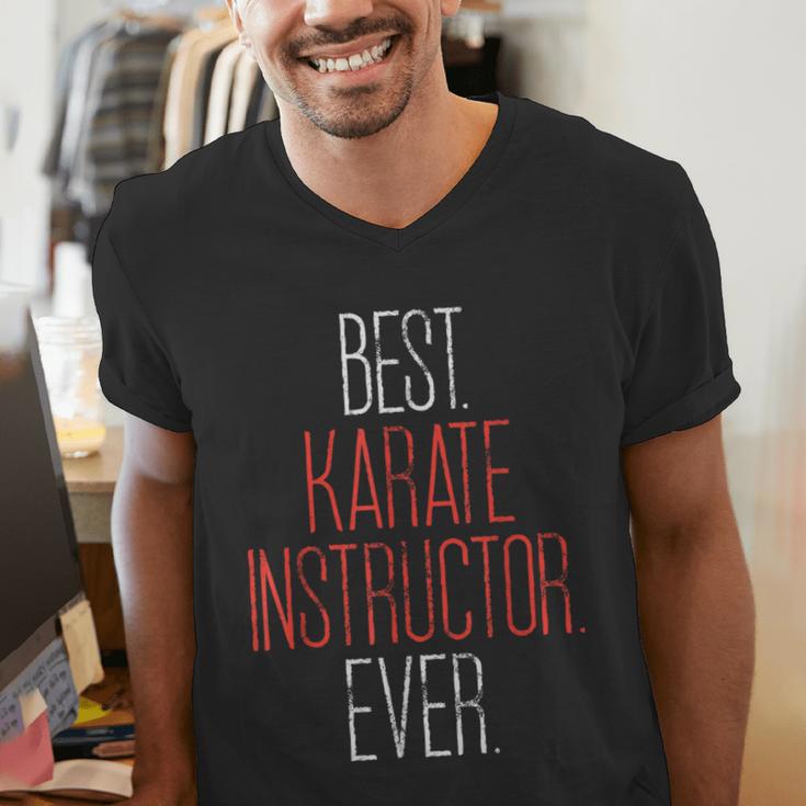 Best Karate Instructor Ever Martial Arts Teacher Sensei Men's V-Neck T-Shirt, funny gift