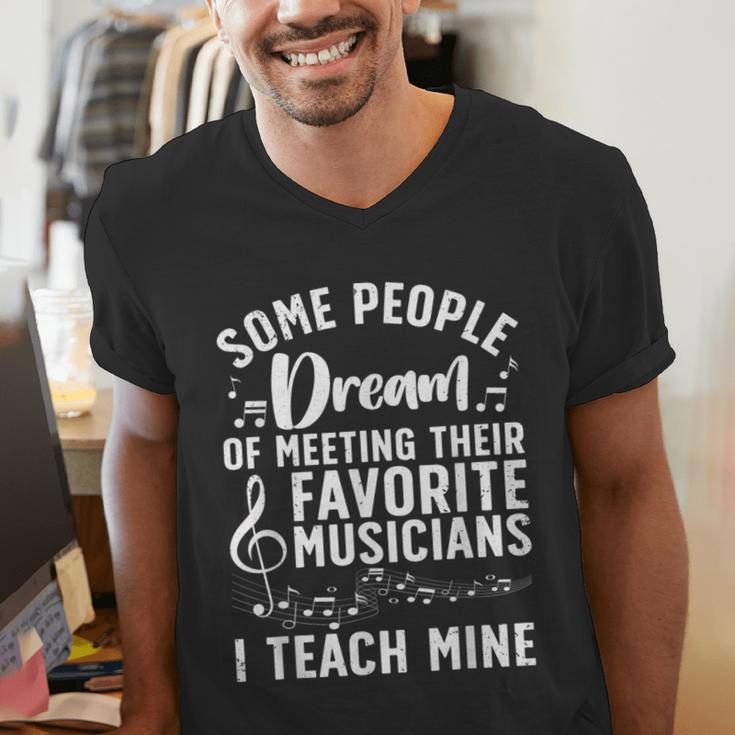 Best Music Teacher For Men Women Musician Band Piano Teacher Men's V-Neck T-Shirt, funny gift
