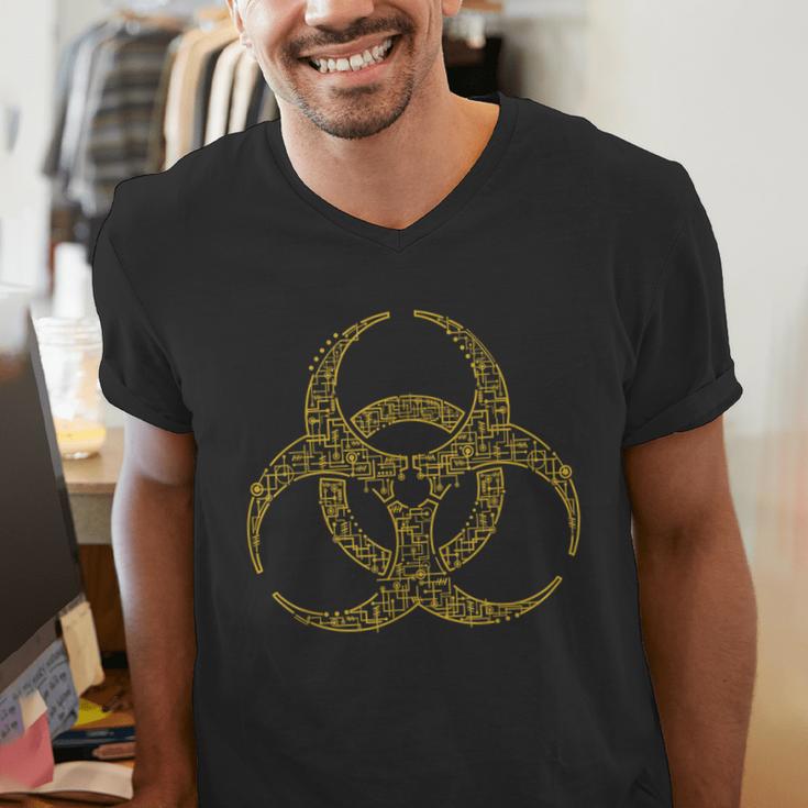 Bioengineering Biology Teacher Toxic Symbol Biohazard For Men Women Girls Kids Men's V-Neck T-Shirt, funny gift Bioengineering Biology Teacher Toxic Symbol Biohazard For Men Women Girls Kids Men's V-Neck T-Shirt, funny gift