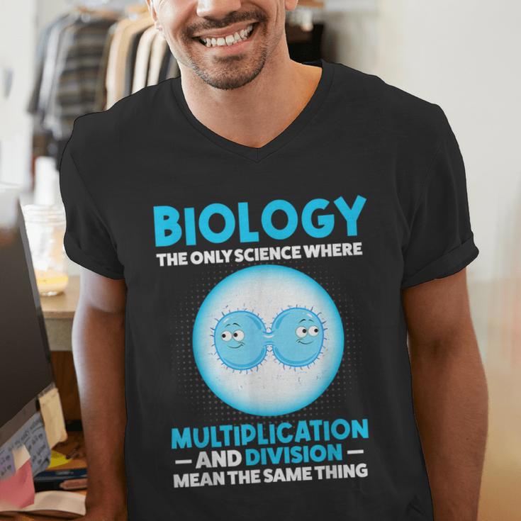 Biology Facts Science Teacher Student Biologist Men's V-Neck T-Shirt, Science Teacher Shirts, funny gift