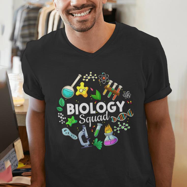 Biology Squad Science Teacher Student Biologist Men's V-Neck T-Shirt, Science Teacher Shirts, funny gift