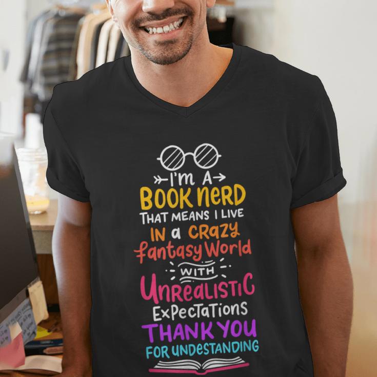 Books Reading English Teacher Student For Men Women Kids Men's V-Neck T-Shirt, English Teacher Shirts, funny gift