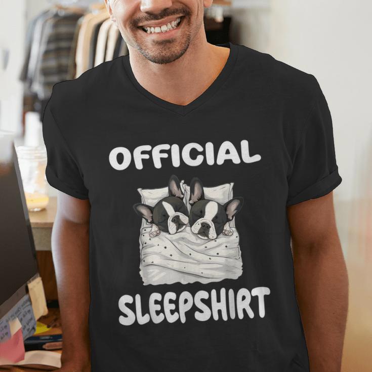 Boston Terrier Dog Official Sleepshirt Pajamas Nightgown For Men Women Girls Kids Men's V-Neck T-Shirt, funny gift