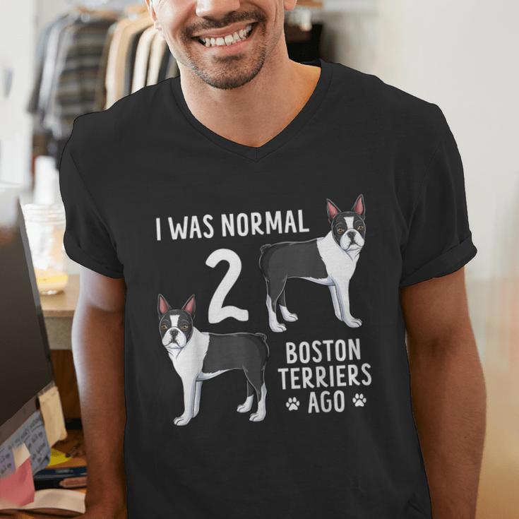 Boston Terrier Humor Bostie Dog Lover For Men Women Kids Men's V-Neck T-Shirt, funny gift