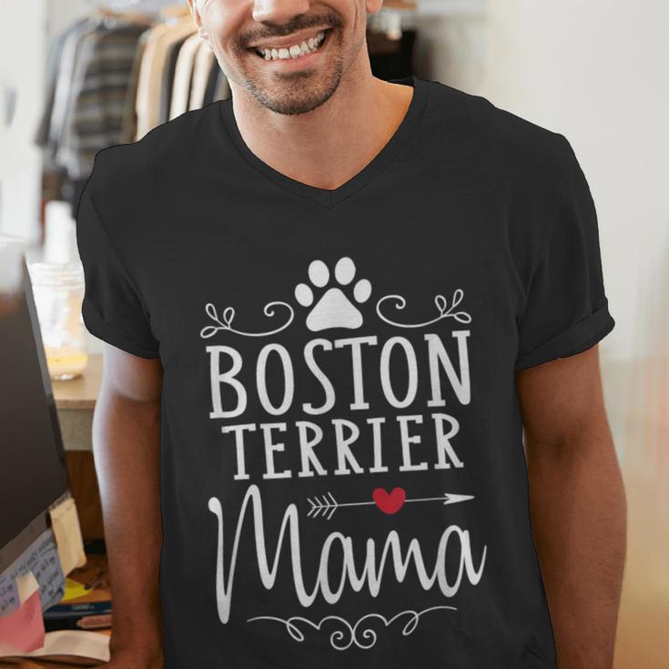 Boston Terrier Mama Boston Terrier Lover Shirt Men's V-Neck T-Shirt, funny gift