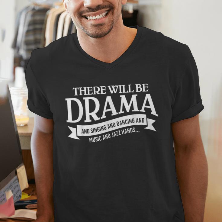 Broadway Actor There Will Be Drama Theater Teacher Men Women Men's V-Neck T-Shirt, funny gift
