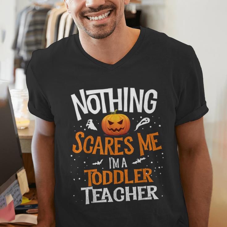 You Cannot Scare Me I'm An Toddler Teacher Halloween Men Women Kids Men's V-Neck T-Shirt, funny gift