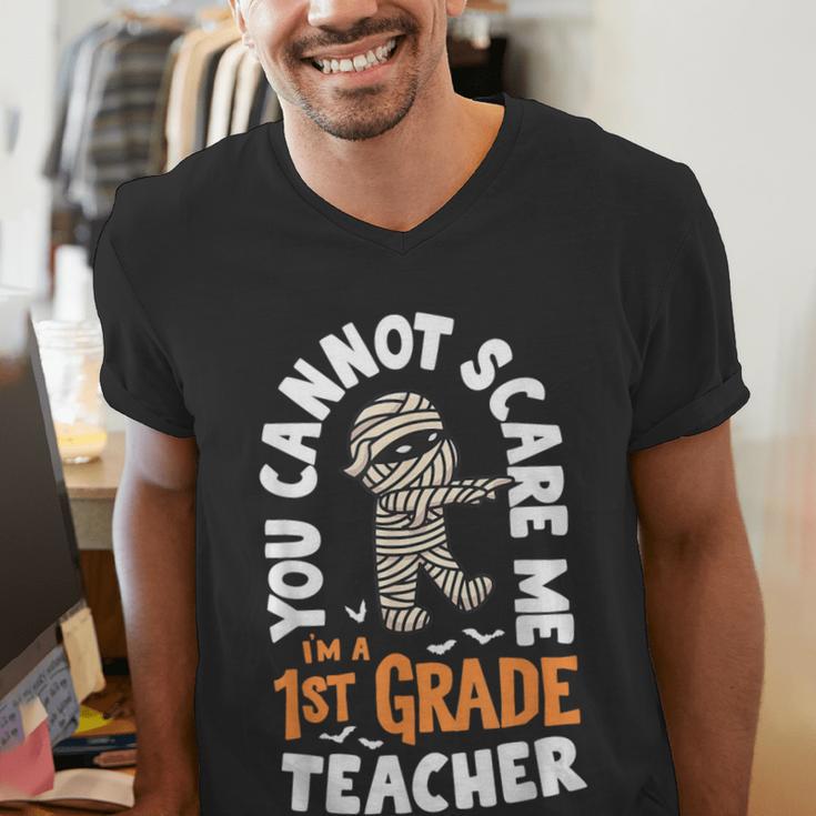 You Cannot Scare Me Im A Teacher 1st Grade Halloween Teacher Men Women Kids Men's V-Neck T-Shirt, funny gift You Cannot Scare Me Im A Teacher 1st Grade Halloween Teacher Men Women Kids Men's V-Neck T-Shirt, funny gift