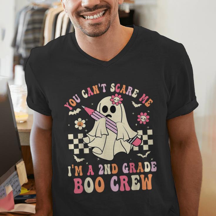 You Can't Scare Me Im A 2nd-Grade Boo Crew Teacher Halloween Men's V-Neck T-Shirt, funny gift You Can't Scare Me Im A 2nd-Grade Boo Crew Teacher Halloween Men's V-Neck T-Shirt, funny gift