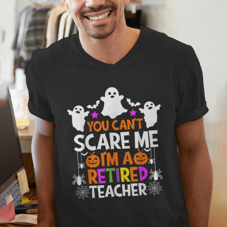 You Can't Scare Me I'm A Retired Teacher Shirt Halloween Men's V-Neck T-Shirt, funny gift You Can't Scare Me I'm A Retired Teacher Shirt Halloween Men's V-Neck T-Shirt, funny gift