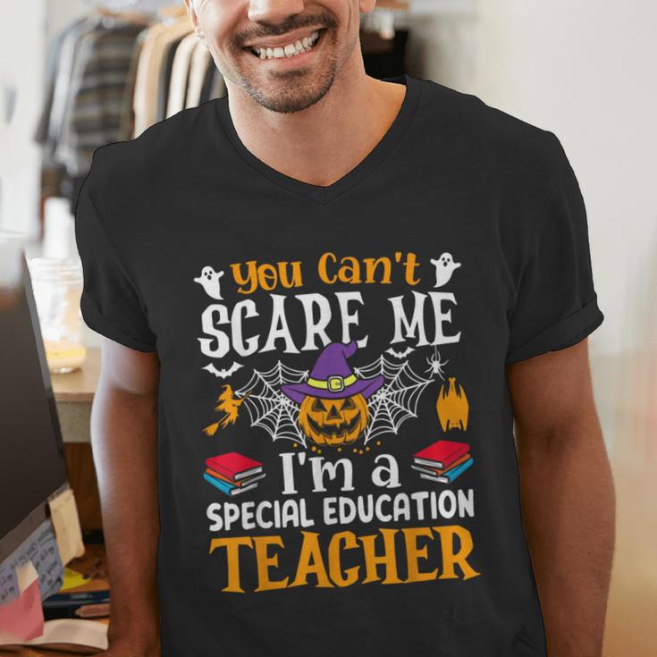 You Can't Scare Me I'm A Special Education Teacher Halloween Men's V-Neck T-Shirt, funny gift