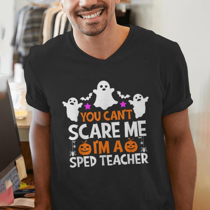 You Can't Scare Me I'm A SPED Teacher Shirt Halloween For Men Women Men's V-Neck T-Shirt, funny gift