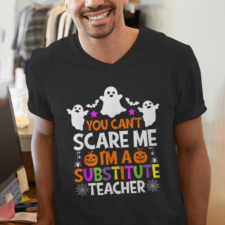 You Can't Scare Me I'm A Substitute Teacher Shirt Halloween Men's V-Neck T-Shirt, funny gift You Can't Scare Me I'm A Substitute Teacher Shirt Halloween Men's V-Neck T-Shirt, funny gift