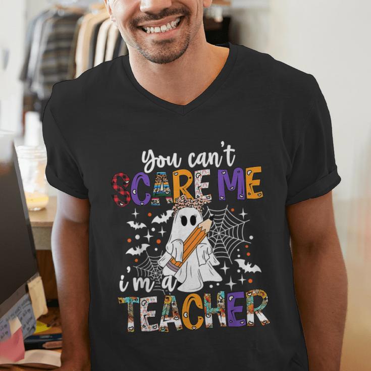 You Can't Scare Me I'm A Teacher Halloween Costume Men's V-Neck T-Shirt, funny gift