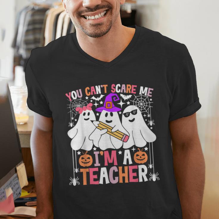 You Can't Scare Me I'm A Teacher Halloween Men's V-Neck T-Shirt, funny gift You Can't Scare Me I'm A Teacher Halloween Men's V-Neck T-Shirt, funny gift
