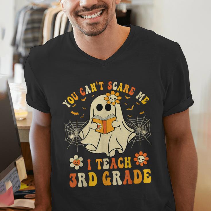 You Can't Scare Me I Teach 3rd Grade Halloween Teacher Ghost Men's V-Neck T-Shirt, funny gift You Can't Scare Me I Teach 3rd Grade Halloween Teacher Ghost Men's V-Neck T-Shirt, funny gift