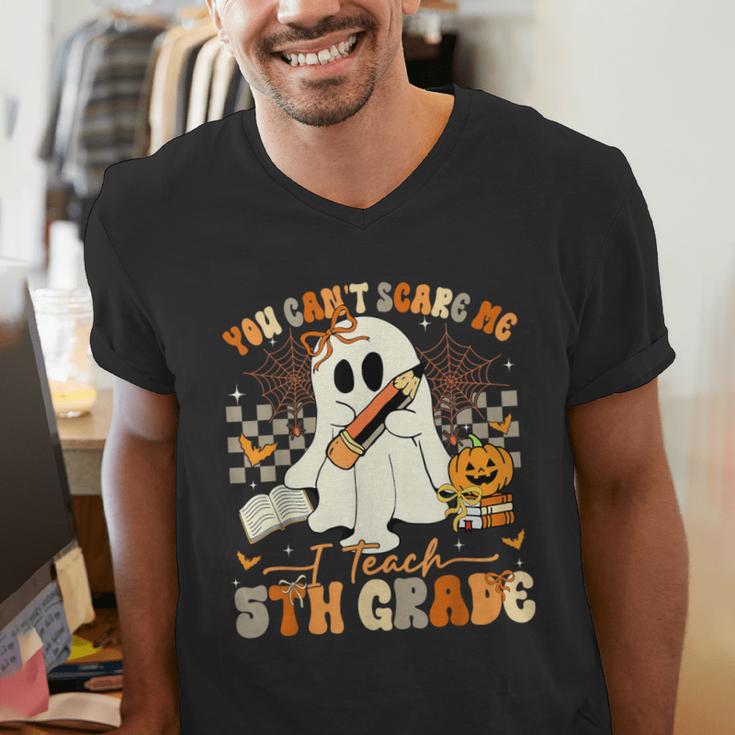 You Can't Scare Me I Teach Fifth Grade Teacher Halloween Men's V-Neck T-Shirt, funny gift