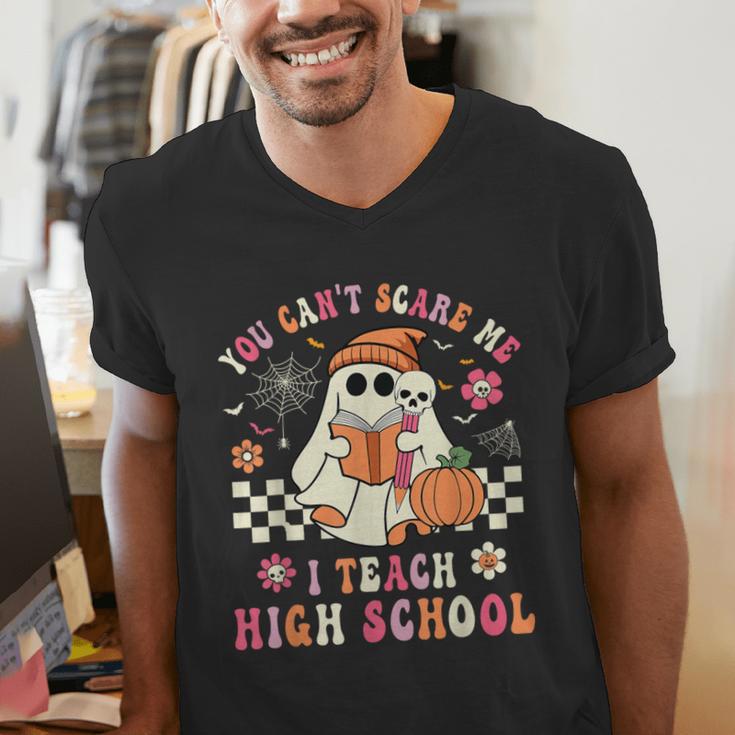 You Can't Scare Me I Teach High School Teacher Halloween Men's V-Neck T-Shirt, funny gift You Can't Scare Me I Teach High School Teacher Halloween Men's V-Neck T-Shirt, funny gift
