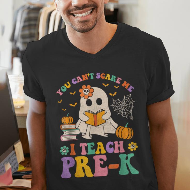 You Can't Scare Me I Teach Pre-k Teacher Halloween Ghost Men Women Kids Men's V-Neck T-Shirt, funny gift You Can't Scare Me I Teach Pre-k Teacher Halloween Ghost Men Women Kids Men's V-Neck T-Shirt, funny gift