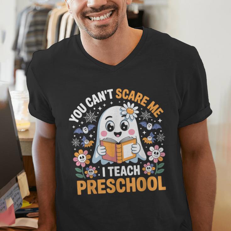 You Can't Scare Me I Teach Preschool Teacher Halloween Men's V-Neck T-Shirt, funny gift You Can't Scare Me I Teach Preschool Teacher Halloween Men's V-Neck T-Shirt, funny gift