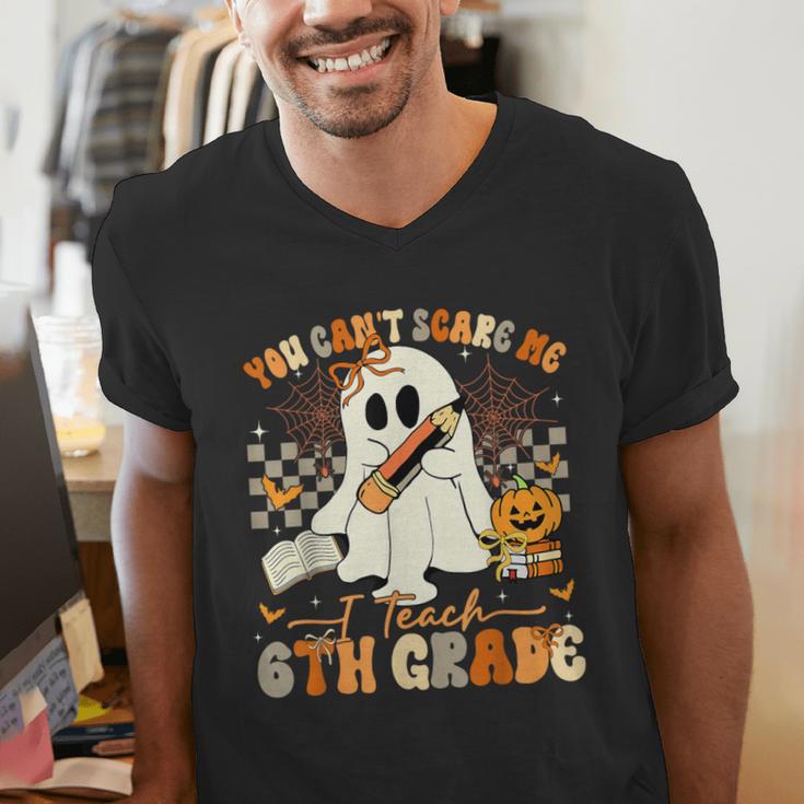 You Can't Scare Me I Teach Sixth Grade Teacher Halloween Men's V-Neck T-Shirt, funny gift