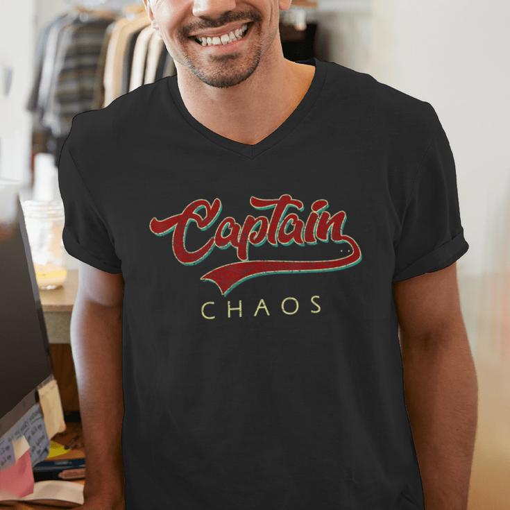Captain Chaos Shirt For Parent Teacher Or Crazy Child Men's V-Neck T-Shirt, funny gift Captain Chaos Shirt For Parent Teacher Or Crazy Child Men's V-Neck T-Shirt, funny gift
