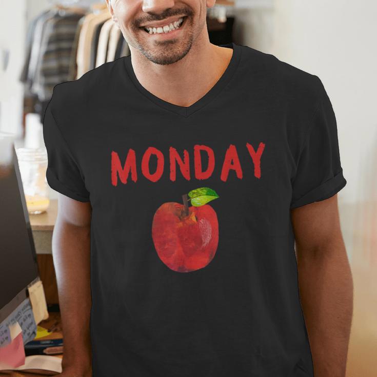 Caterpillar Friday Fruit Kindergarten Teacher Men Women Kids Men's V-Neck T-Shirt, funny gift