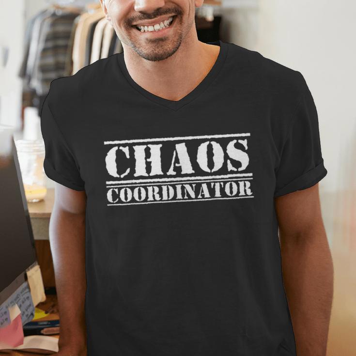 Chaos Coordinator Teacher Mom & Parents Men's V-Neck T-Shirt, funny gift