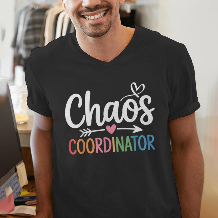 Chaos Coordinator Teacher Student Back To School 2025 Men's V-Neck T-Shirt, funny gift