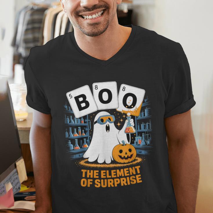 Chemistry Boo Ghost Element Of Surprise Science Teacher Tee Men's V-Neck T-Shirt, Science Teacher Shirts, funny gift