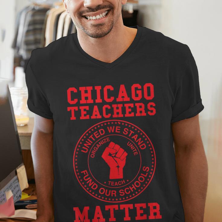 Chicago Teachers Matter Support Union Education Red For Ed Men's V-Neck T-Shirt, funny gift Chicago Teachers Matter Support Union Education Red For Ed Men's V-Neck T-Shirt, funny gift