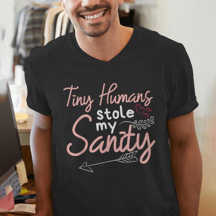 Childcare Provider Daycare Teacher Stole My Sanity Men's V-Neck T-Shirt, funny gift