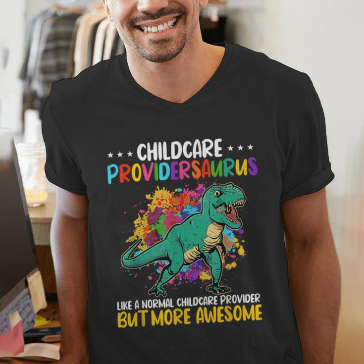 Childcare Providersaurus Daycare Teachers Men's V-Neck T-Shirt, funny gift